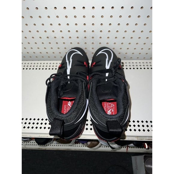 Nike Alpha Menace Pro 3 Mens Football Cleats Size 10 Black Red CT6649-004 - Picture 2 of 8